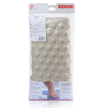 
                                        
                                                            德国瑞德 RIDDER 椭圆形足底按摩浴室防滑垫 环保橡胶材质 38×89cm 银灰色 68109                