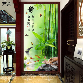 艺舍3D立体大型壁画玄关背景墙纸墙画静竹子