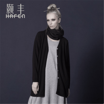 <em>颢丰女装</em> 原创 羊毛混纺开衫毛衣外套经典百搭