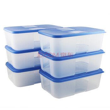 特百惠Tupperware 冰鲜冷冻保鲜套装6件套 1.7L/个 无礼盒