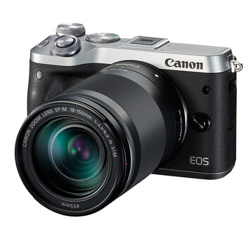 佳能(Canon)EOS M6 微单相机 数码相机 微单套机 银色 (18-150 微单镜头)Vlog相机 视频拍摄