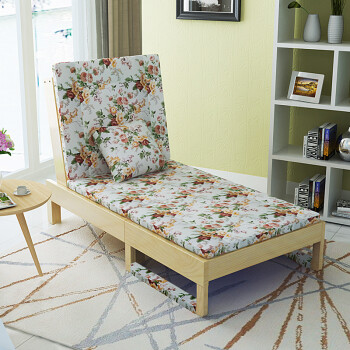 客厅户型可折叠实木沙发床两用阳台现代简单组