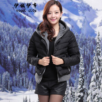 伊城伊市棉衣女<em>2014秋冬女装短外套</em>潮 韩版时