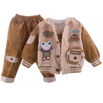 小兔多多 宝宝春秋装0-1岁棉衣套装外出服冬女