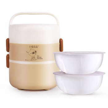 十度良品电热饭盒SD-920 陶瓷内胆电饭盒 插电加热饭盒 热饭器