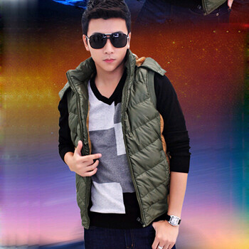 诺雷.登 2014新款秋季男士坎肩背心<em>毛马甲</em> 加绒