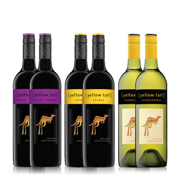 澳大利亚原瓶进口红酒 黄尾袋鼠干白半干红葡