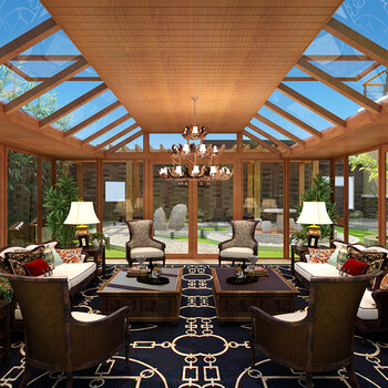 中鸿森特 阳光房 北京钢结构德高瓦木质顶阳光