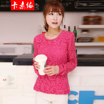 卡素依2014<em>秋冬</em>韩版新款<em>毛衣女</em>镂空宽松蕾丝