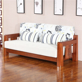 金隆凰 胡桃木组合沙发123全实木客厅组合现代