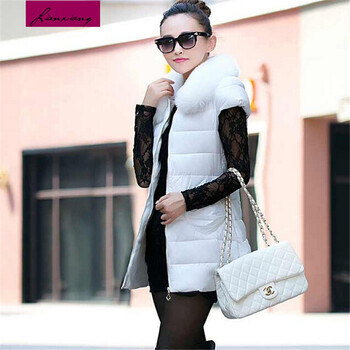 <em>连</em>香鸟2014新款羽绒服棉衣<em>马甲</em>韩版修身外套