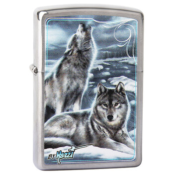 Zippo打火机 拉丝镀铬 彩印 28002 梅西手绘雪