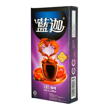马来西亚进口 蓝迦 Blue Ribbon 2合1速溶咖啡固体饮料 90克/盒-精品惠