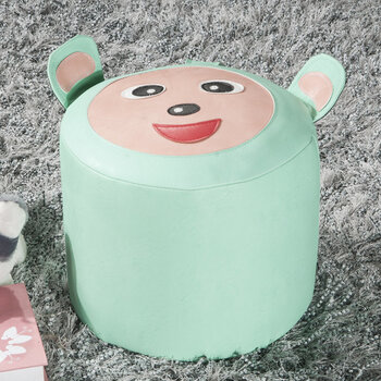 快朵小屋 椅子卡通皮蹲凳 实木宝宝凳子客厅小凳子 创意动物表情凳子