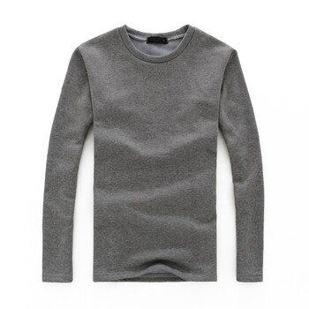 潮男士长袖t恤纯棉T秋衣上衣服加绒加厚打底衫
