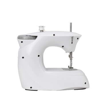 webb威柏208小型缝纫机家用电动台式多功能缝纫机家用迷你双线手持衣车脚踏送礼佳品 灰色版
