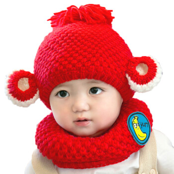 1-2岁男女宝宝帽子 冬季新款婴幼儿保暖套头帽