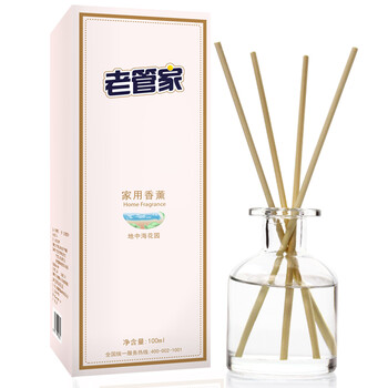 
                                        能臣老管家无火香薰精油套装室内房间香水卧室卫生间家居藤条挥发香料香薰100ml 雅致蓝风铃                