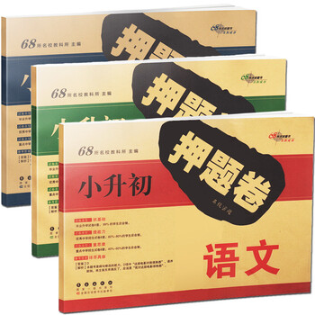 《3册冲刺2017小考 小升初押题卷名校密题 语