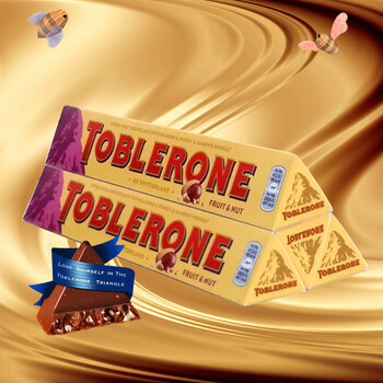 Toblerone 瑞士三角巧克力400g 含蜂蜜奶油巴旦木牛奶黑巧白巧克力组合装 葡萄干100g*4条【图片 价格 品牌 报价】-京东