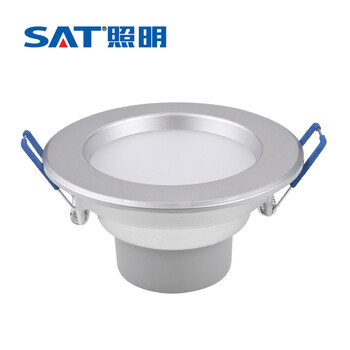SAT照明为而普系列3寸特价促销 LED筒灯家居灯天花筒灯护眼筒灯5W 开孔9cm 特价！ 银色 5W6000K正白光