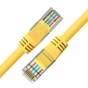 和宏（D&S）DNS4203 六类网络跳线带水晶头 电脑网络连接线 3米 黄色