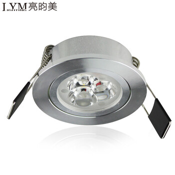 
                                        亮昀美 LED酒柜射灯3W筒灯天花灯背景墙装饰节能玄关过道灯具 小开孔50MM 3W白光                
