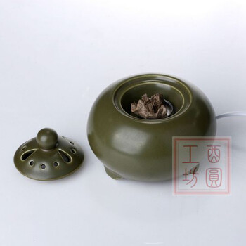 宇福家 酉圆工坊调温电子熏香炉/香薰/沉香檀香香粉香料精油用 114A 茶叶釉