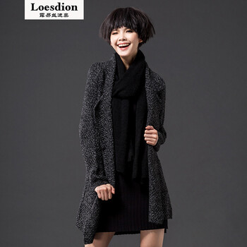 露易丝迪奥2014新款韩版<em>时尚</em>羊毛绒<em>开衫</em>加厚