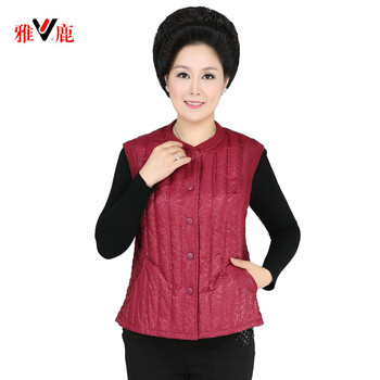 正品<em>雅鹿中老年</em>羽绒服<em>女</em> 圆领羽绒内胆保暖马