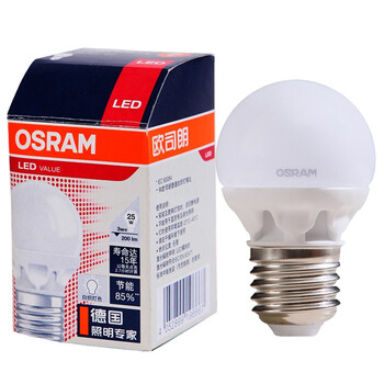 欧司朗（OSRAM）超值P型LED灯泡 3W日光色(4只装）