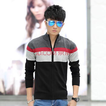 2014秋冬新款<em>男士针织</em>衫<em>开衫</em>外套薄款毛衣开