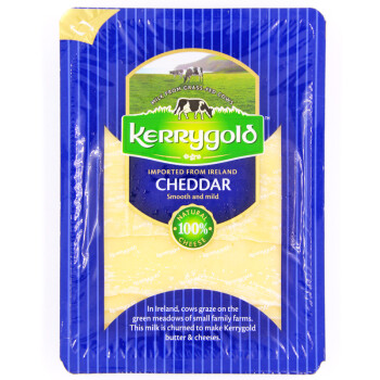 金凯利（KERRYGOLD）爱尔兰进口白切达干酪片 150g一盒 奶酪 芝士 起司 烘焙原料