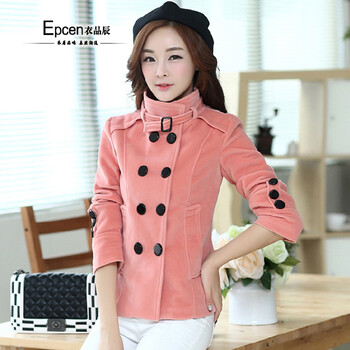 衣品辰(Epcen)<em>2014秋冬女装</em>大码修身毛呢<em>短外</em>