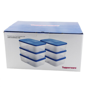 特百惠Tupperware 冰鲜冷冻保鲜套装6件套 1.7L/个 无礼盒