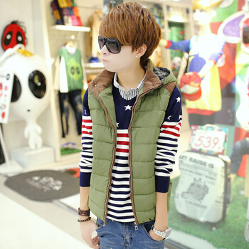 丹杰仕 2014秋冬季新款<em>马甲男</em>羽绒<em>棉马甲加厚</em>