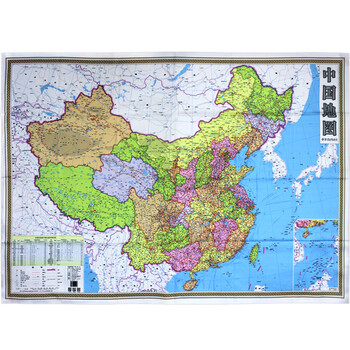 中国地图尼龙绸材质11米x08米挂图高清彩印仿丝绸送礼收藏便于携带