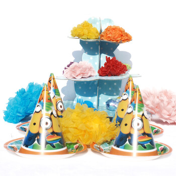 
                                        孩派白卡生日礼品/生日派对用品/生日聚会用品/小黄人6人基本装                