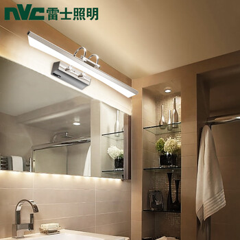 
                                        雷士照明（NVC）LED镜前灯 浴室防水防雾卫生间壁灯 简约现代洗漱间灯饰8W A款长度435mm LED6瓦                