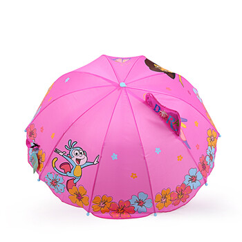 kidorable儿童雨伞宝宝太阳伞卡通伞女童伞公主伞女童伞直杆手动伞生日礼品礼物开学必备 朵拉