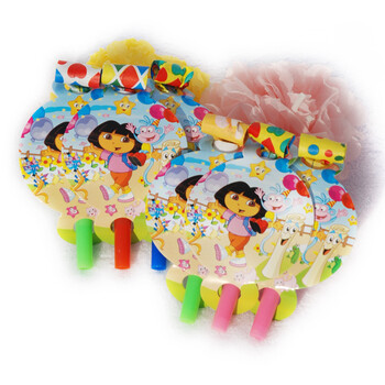 
                                        孩派HighParty生日用品//生日派对用品/生日聚会用品/Dora多拉主题吹龙/6个                