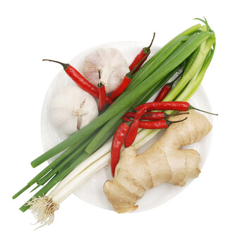 绿鲜知 葱姜蒜椒组合(香葱 大蒜 生姜 小米椒) 约200g 新鲜蔬菜