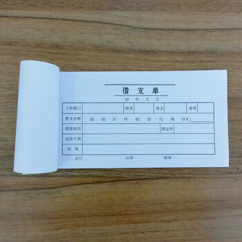 
                                        借支单 标准财务会计凭证 (小）48k 借支单 会计单据 不带大写金额款 80本装                