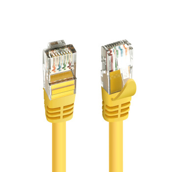 和宏（D&S）DNS4204 六类网络跳线带水晶头 电脑网络连接线 成品网线 5米 黄色