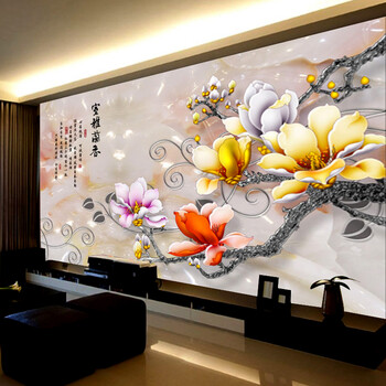 
                                        卡蒂奇钻石画方钻满钻花开富贵室雅兰香玉兰花电视墙5d钻石绣贴钻画 十字绣客厅 饱满方钻120*60店长推荐                