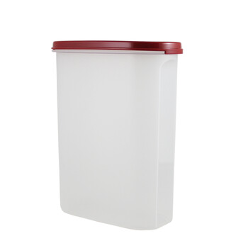 特百惠Tupperware MM椭圆4号2件套干货储藏保鲜盒经典红盖2.3L每个