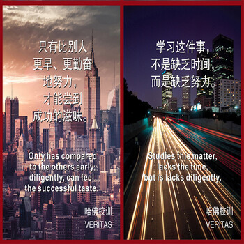 
                                        省心墙贴画学校励志装饰画哈佛校训儿童房卧室教室标语海报可移除墙贴纸30*50 B款学习这件事                