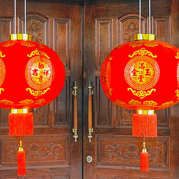 俊艺灯笼大灯笼红灯笼喜庆大红灯笼 大门阳台带电灯笼庆结喜春节新年乔迁喜庆灯笼 五福临门 五福临门60#2米电源线