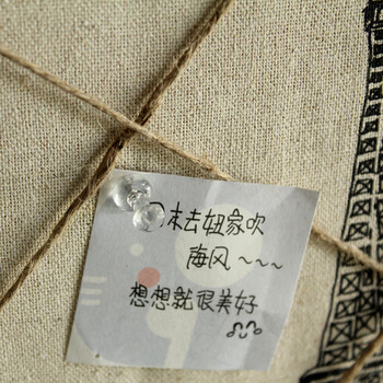 
                                        精耐特KINNET铁塔创意个性可爱黑板软木板 布艺家居家饰壁挂便签留言板墙贴 家装软饰相框 黑色经典款                