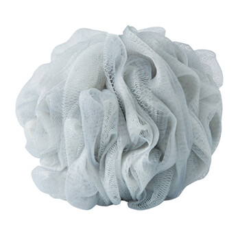 网易严选 双层柔软沐浴球 LDPE材质洗浴球沐浴花沐浴擦 灰白 约11.5cm